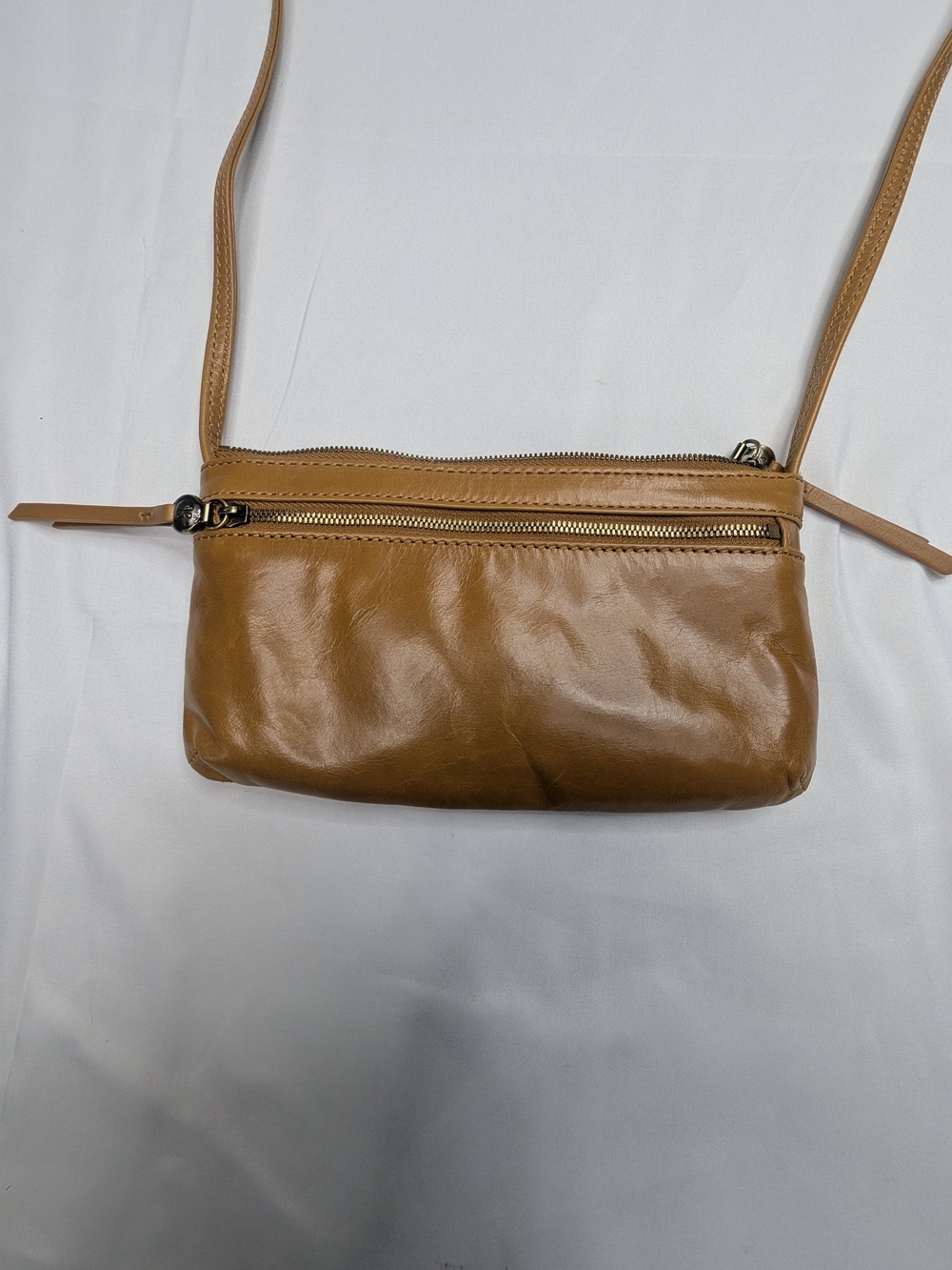 HOBO International Tan Leather Crossbody Pouch / Purse - Picture 3 of 16